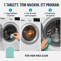 MaskinFräsch – tvättmaskinstabletter för hem med djur, 24 st