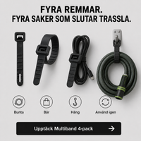 Multiband – återanvändbara universalremmar, 4-pack