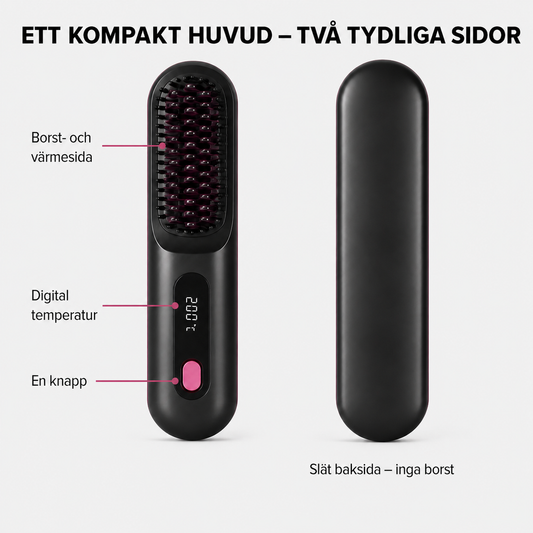 VolymBorste – sladdlös värmeborste för kort hår