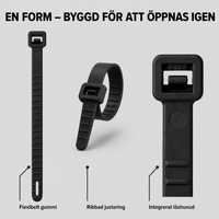 Multiband – återanvändbara universalremmar, 4-pack