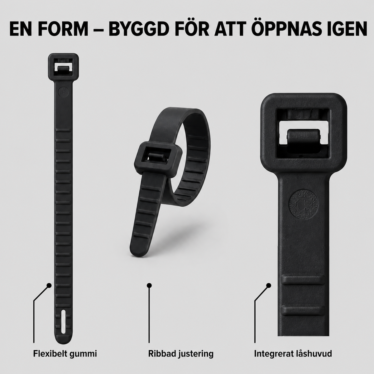 Multiband – återanvändbara universalremmar, 4-pack