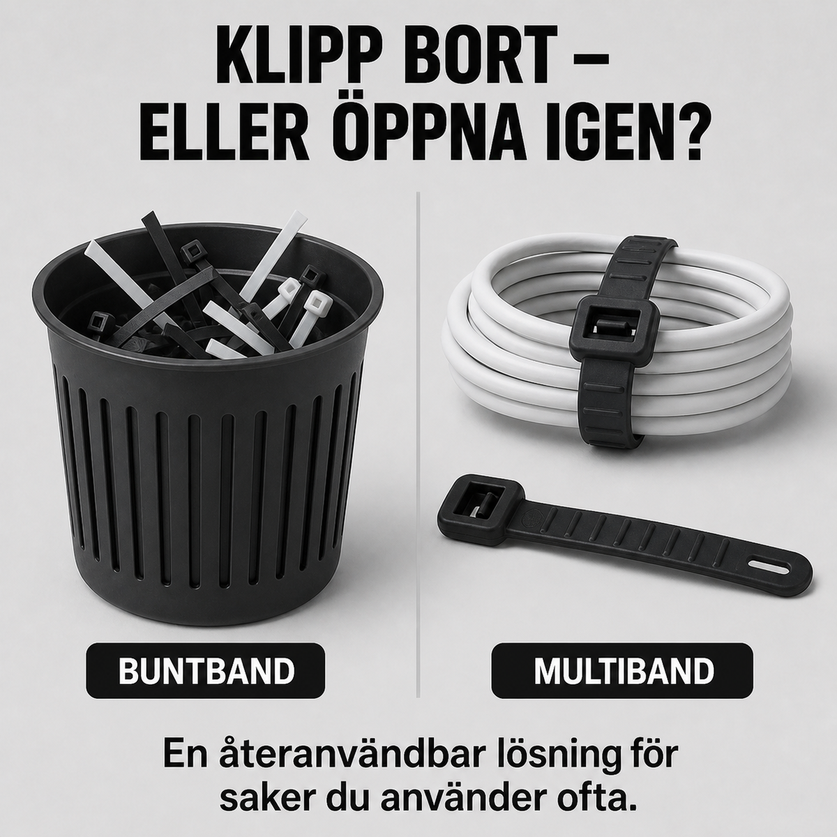 Multiband – återanvändbara universalremmar, 4-pack