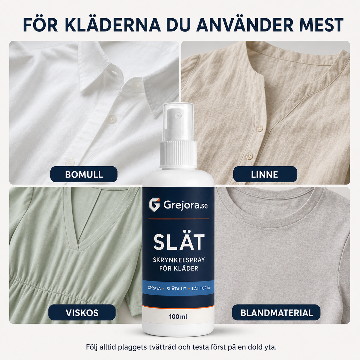 Grejora Slät – skrynkelsläppande klädspray