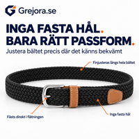 FlexBältet – flätat elastiskt skärp med steglös passform