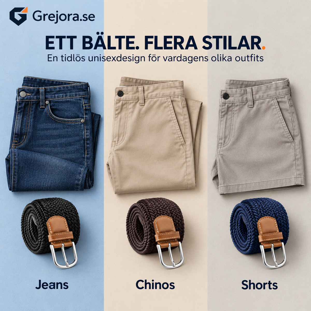 FlexBältet – flätat elastiskt skärp med steglös passform