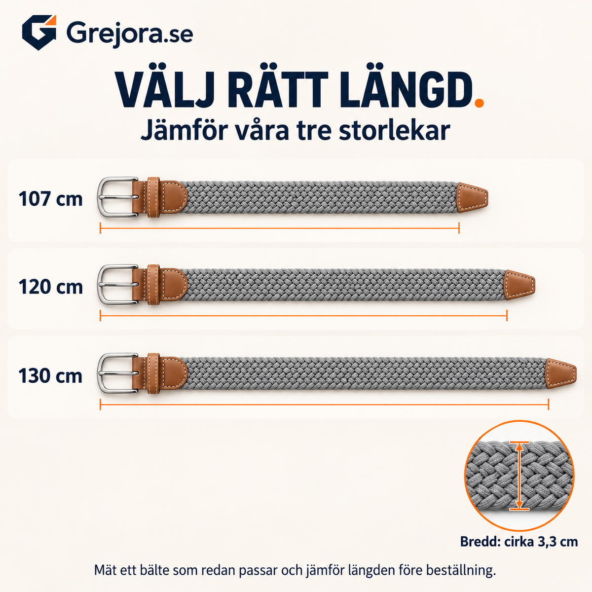 FlexBältet – flätat elastiskt skärp med steglös passform