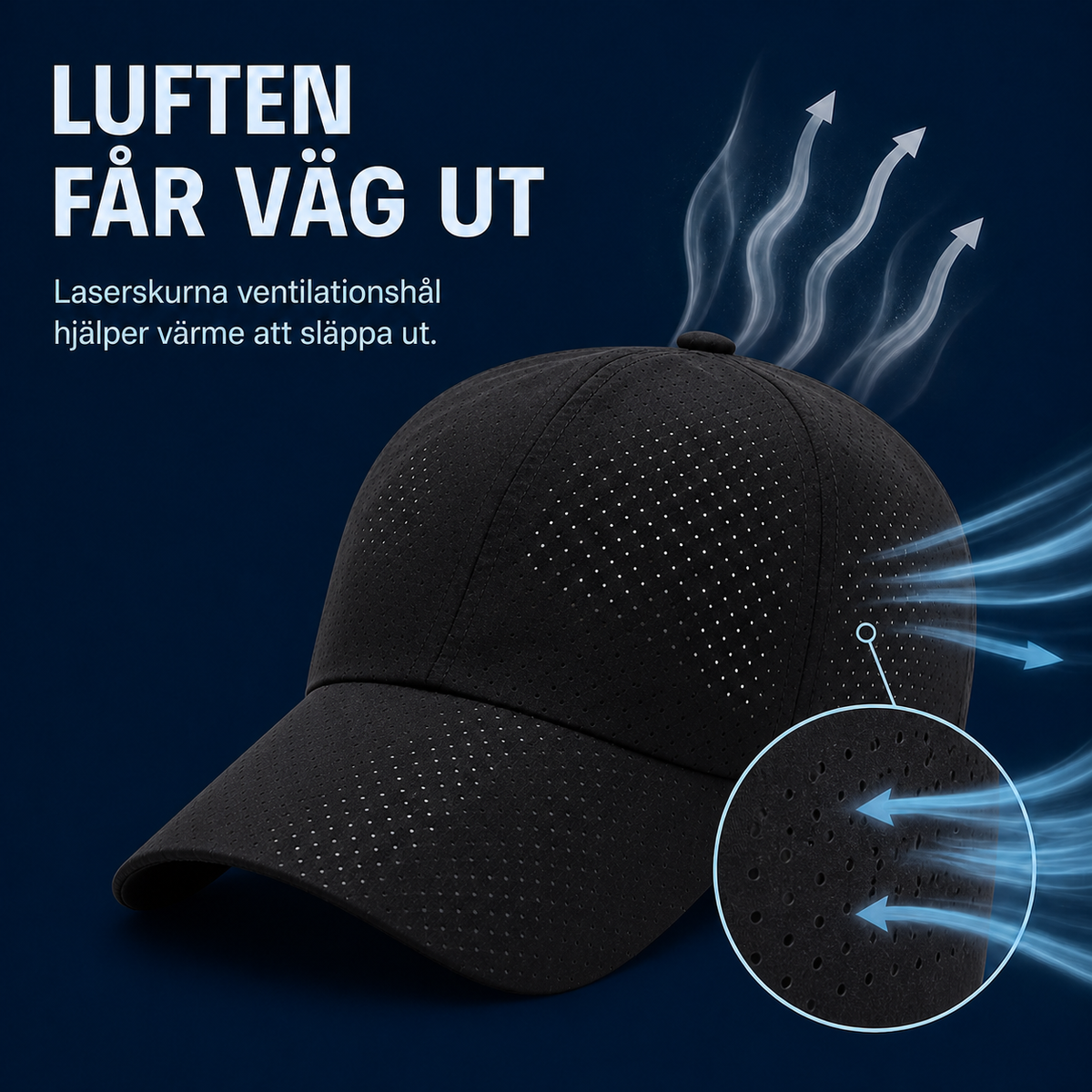 AeroCap – ventilerande funktionskeps med justerbar one size-passform